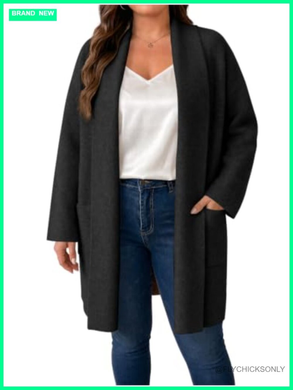 Plus Size Long Cardigan Sweater Oversized Coatigan Lightweight Knit